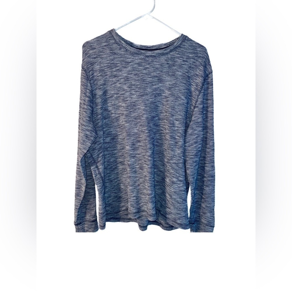 Faded Glory Ladies Grannycore/Momcore Knit Top Gray/White Ribbed XL46-48)
